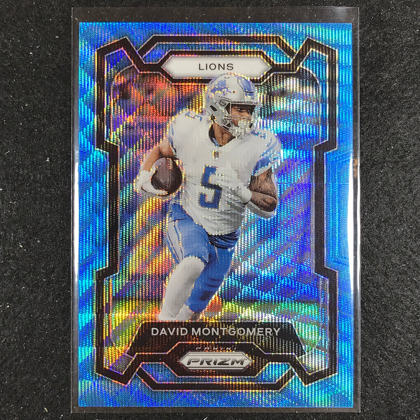 2023 Prizm Football David Montgomery Base Blue Wave 179/199
