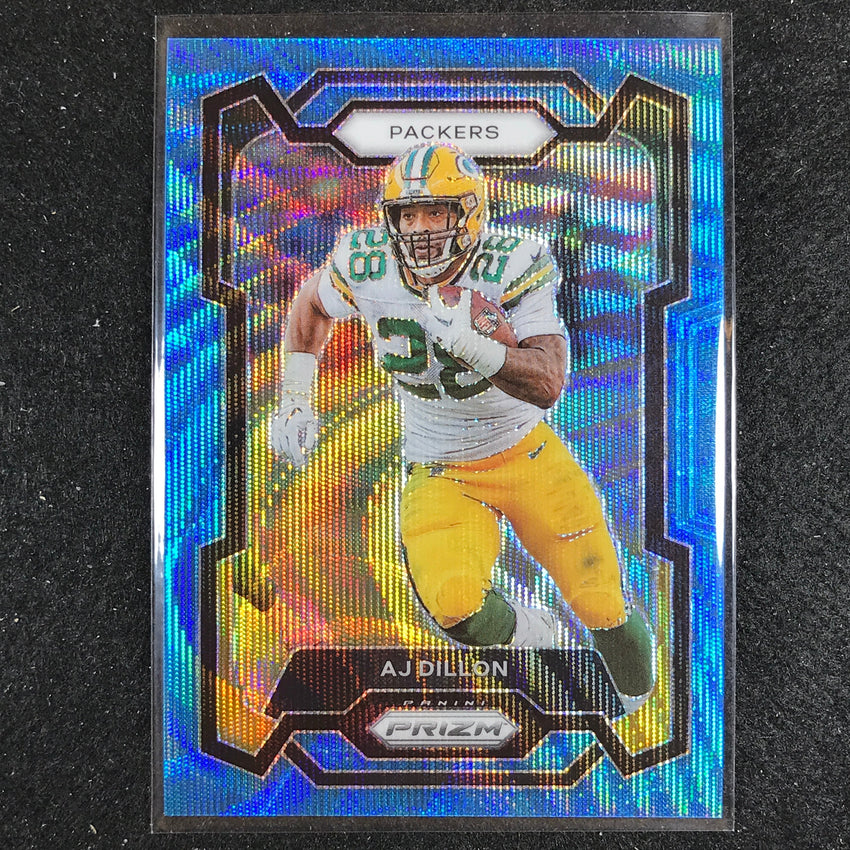 2023 Prizm Football Aj Dillon Base Blue Wave 75/199
