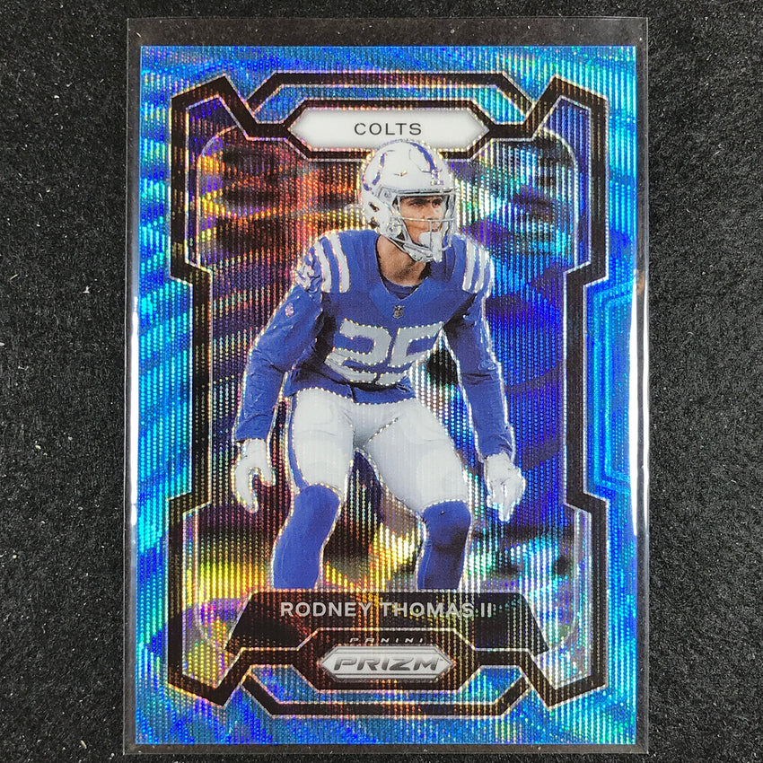 2023 Prizm Football Rodney Thomas Ii Base Blue Wave 66/199