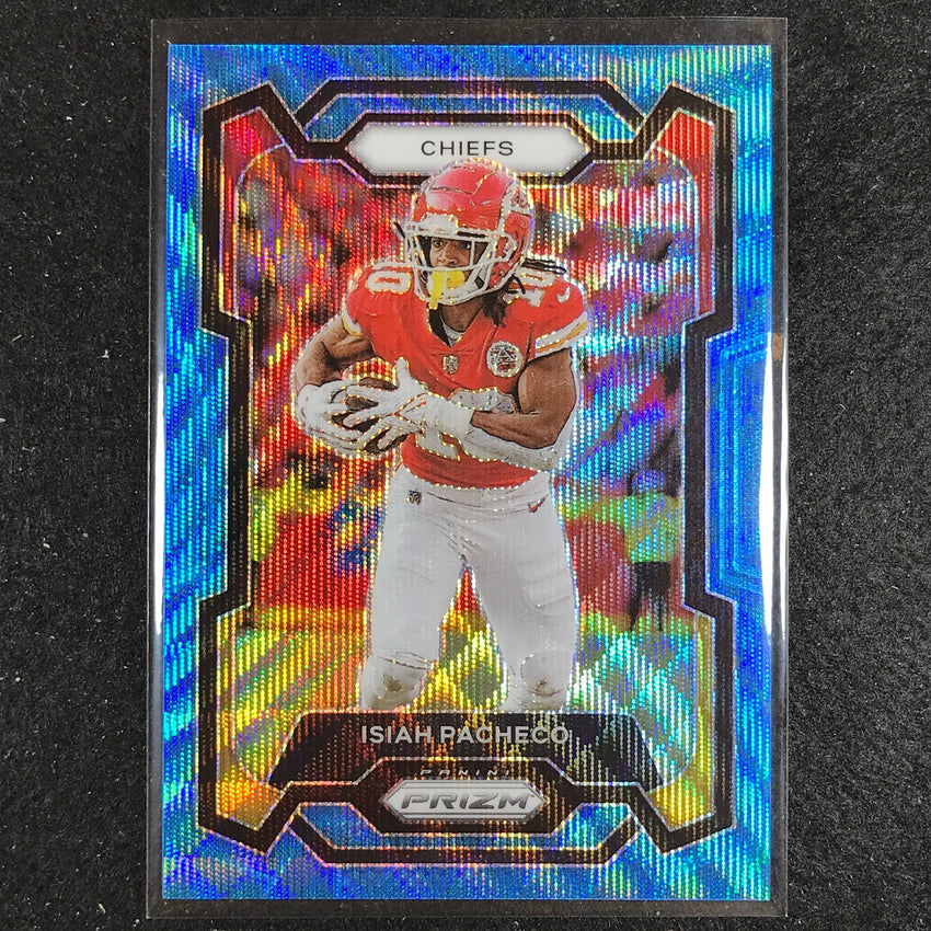 2023 Prizm Football Isiah Pacheco Base Blue Wave 130/199