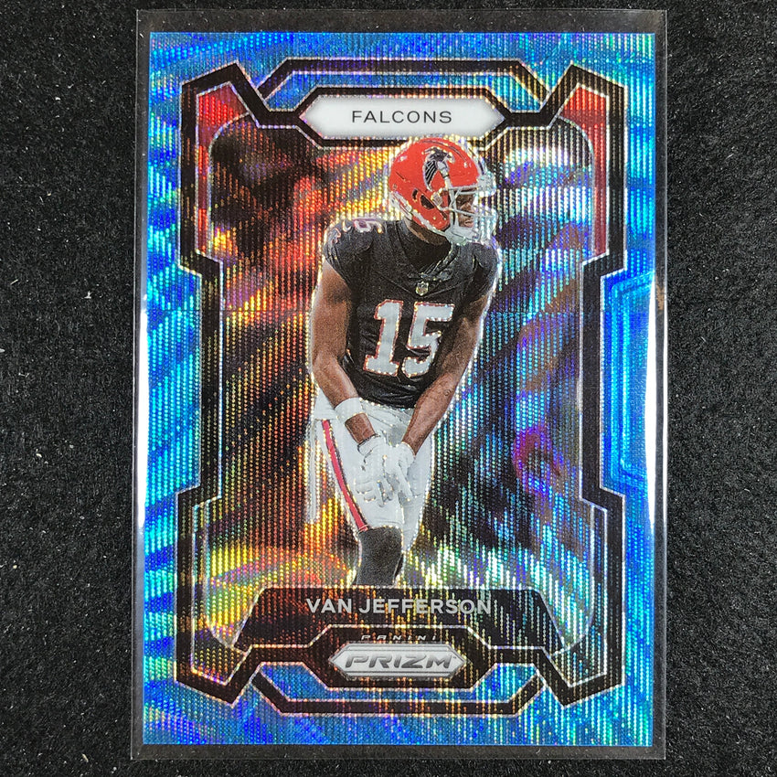 2023 Prizm Football Van Jefferson Base Blue Wave 112/199