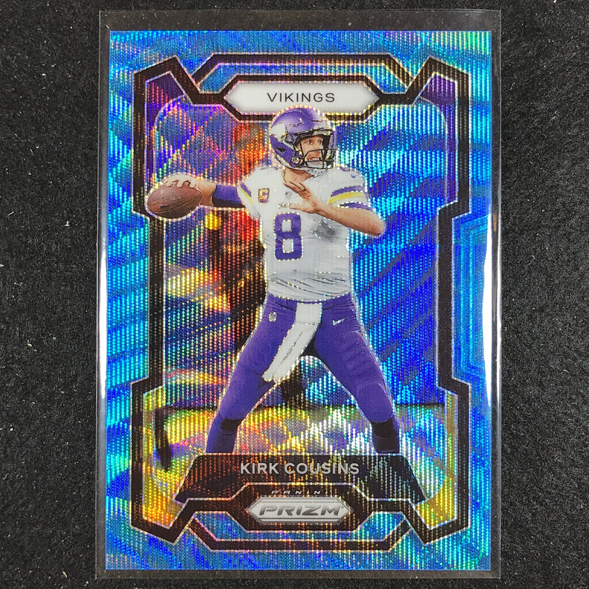 2023 Prizm Football Kirk Cousins Base Blue Wave 168/199