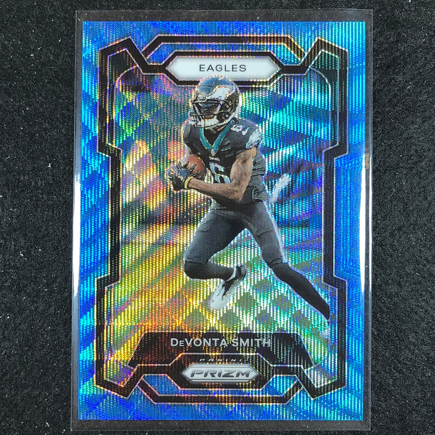 2023 Prizm Football Devonta Smith Base Blue Wave 197/199
