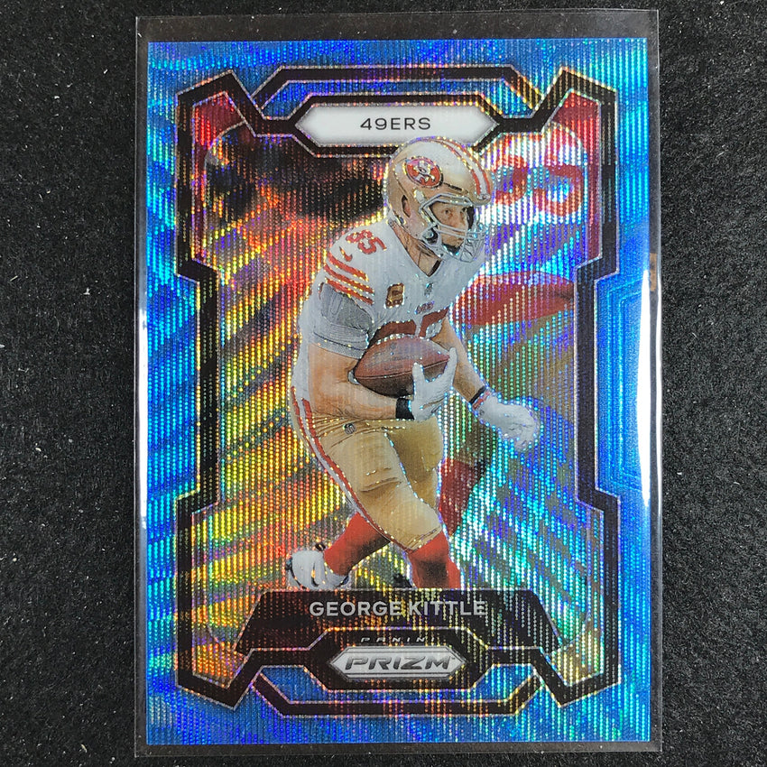 2023 Prizm Football George Kittle Base Blue Wave 151/199