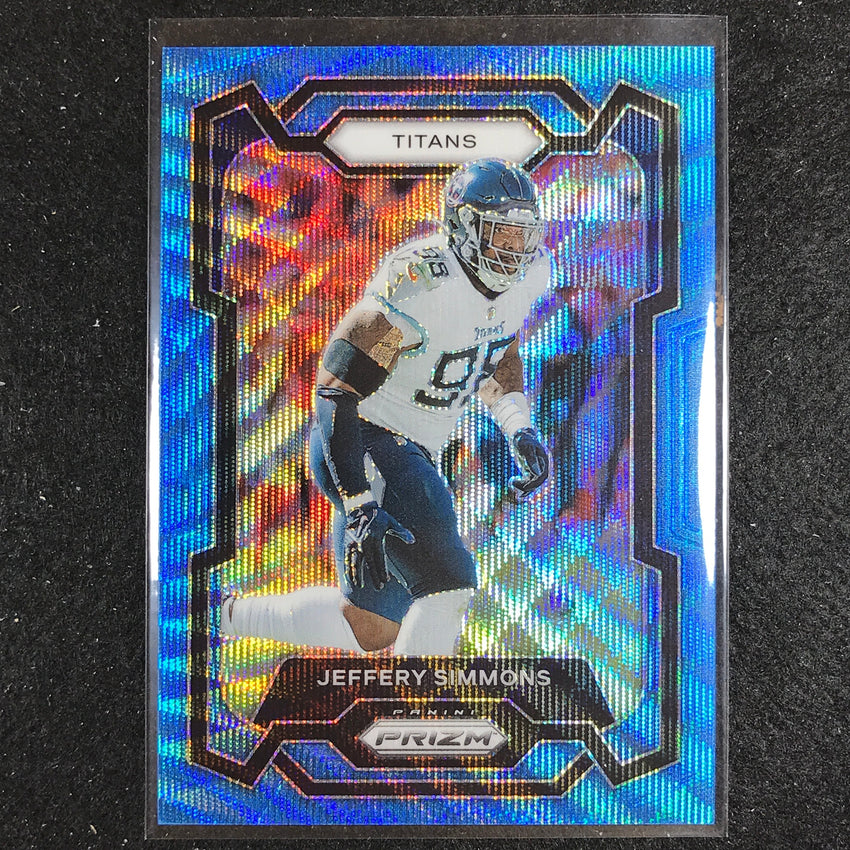 2023 Prizm Football Jeffery Simmons Base Blue Wave 189/199