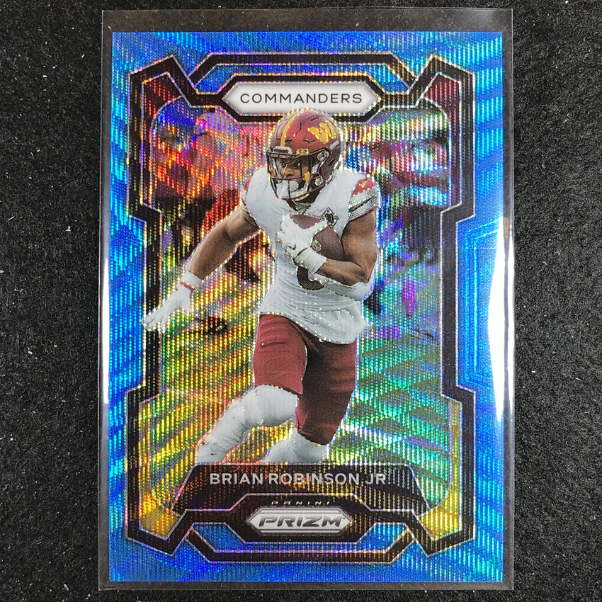 2023 Prizm Football Brian Robinson Jr. Base Blue Wave 142/199