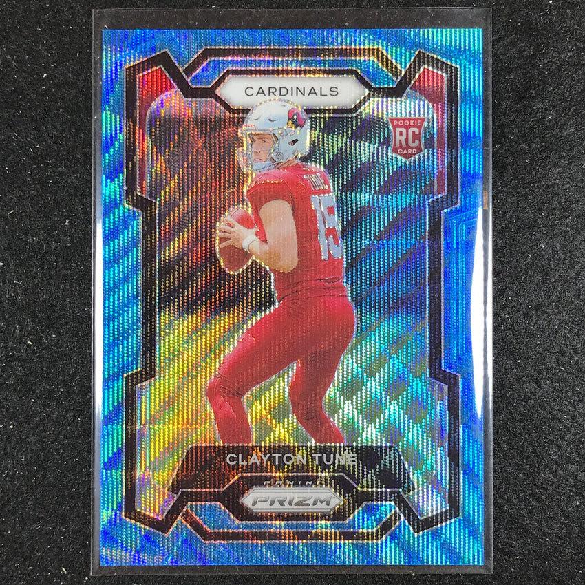 2023 Prizm Football Clayton Tune Rookie Base Blue Wave 169/199