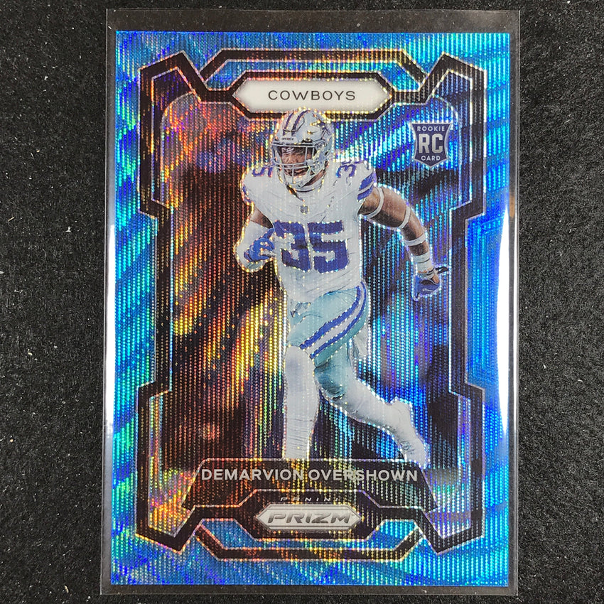2023 Prizm Football Demarvion Overshown Rookie Base Blue Wave 51/199
