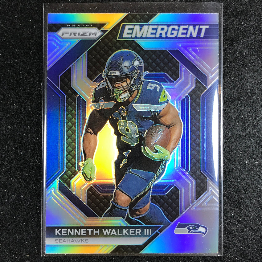 2023 Prizm Football KENNETH WALKER III Emergent Silver Prizm #14