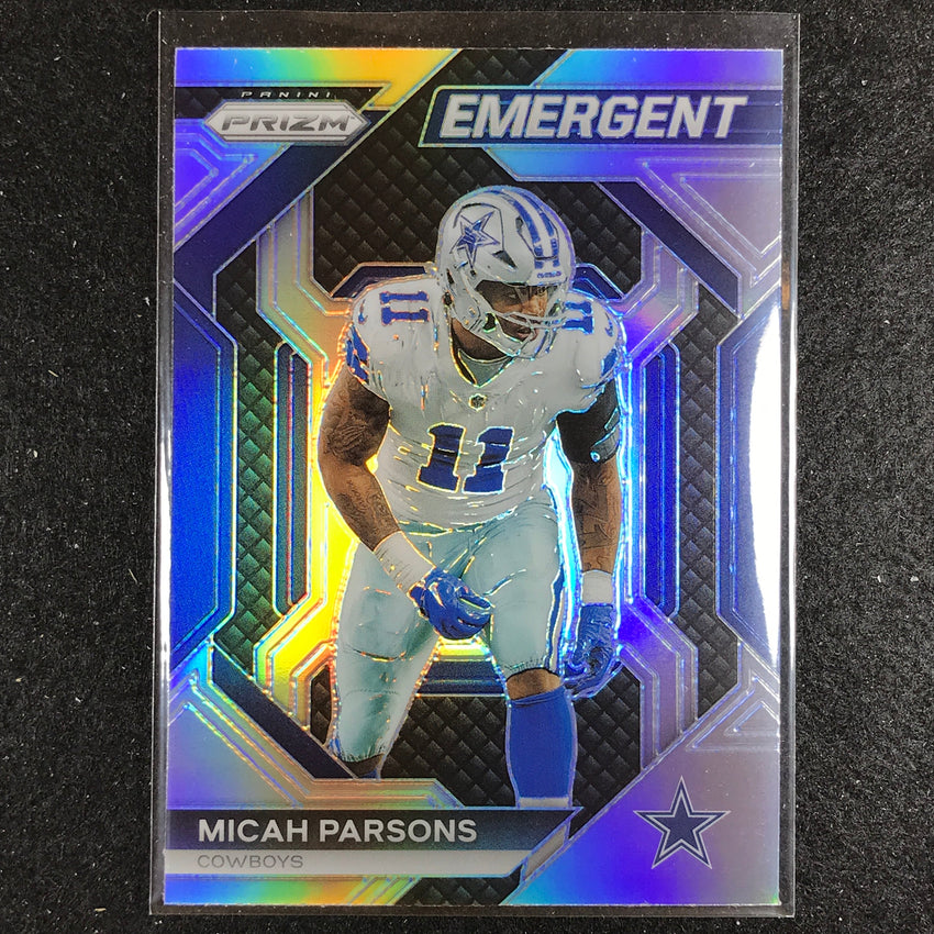 2023 Prizm Football MICAH PARSONS Emergent Silver Prizm #18