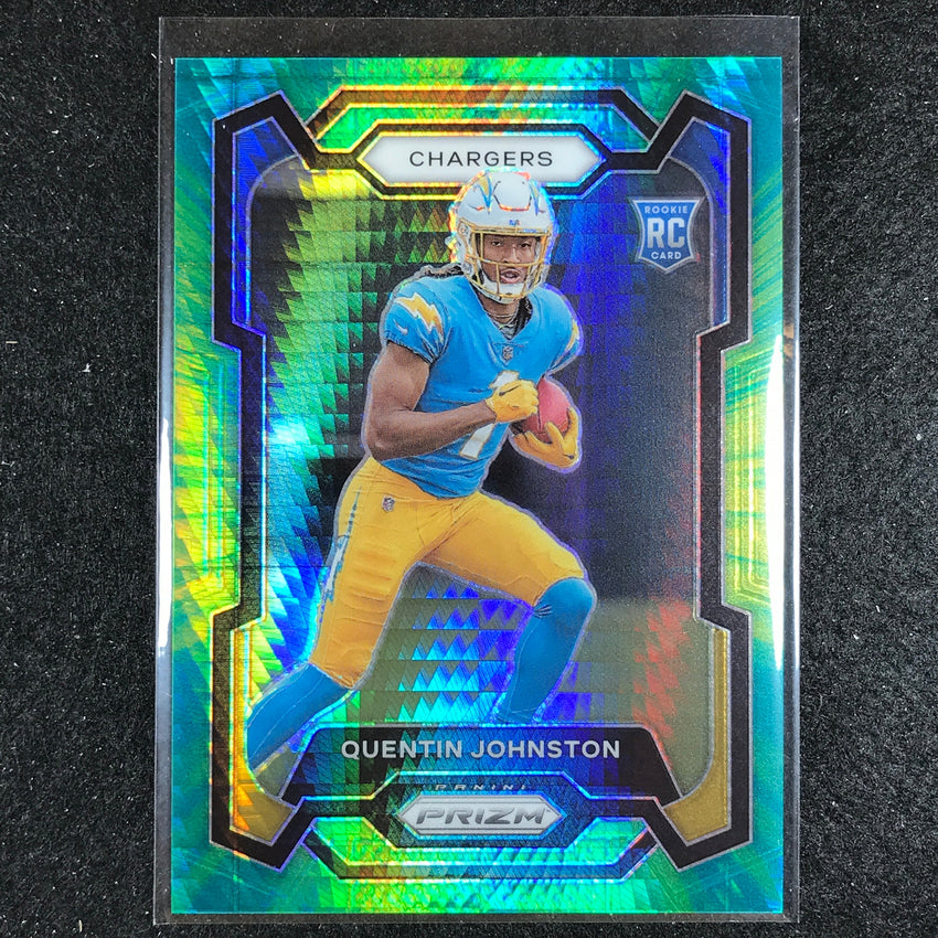 2023 Prizm Football Quentin Johnston Rookie Base Hyper 131/175