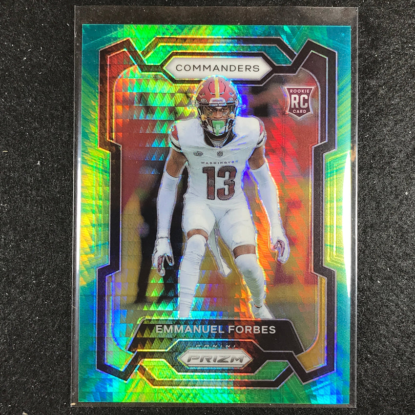 2023 Prizm Football Emmanuel Forbes Rookie Base Hyper 84/175
