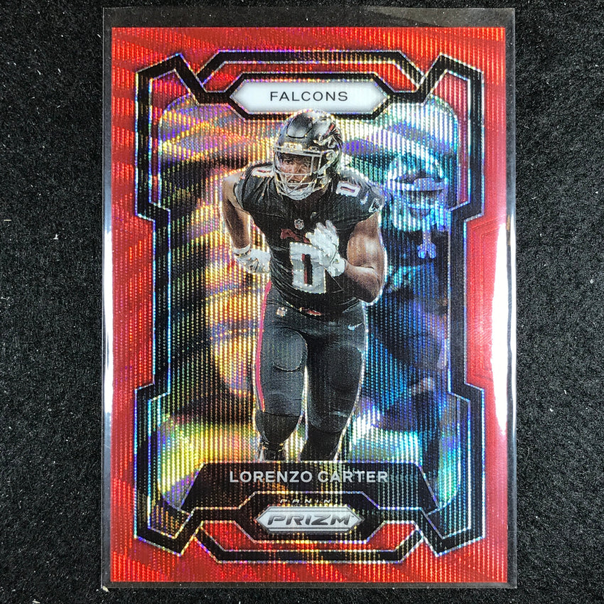 2023 Prizm Football Lorenzo Carter Base Red Wave 20/149