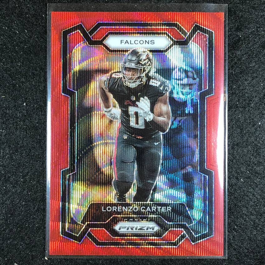 2023 Prizm Football Lorenzo Carter Base Red Wave 22/149