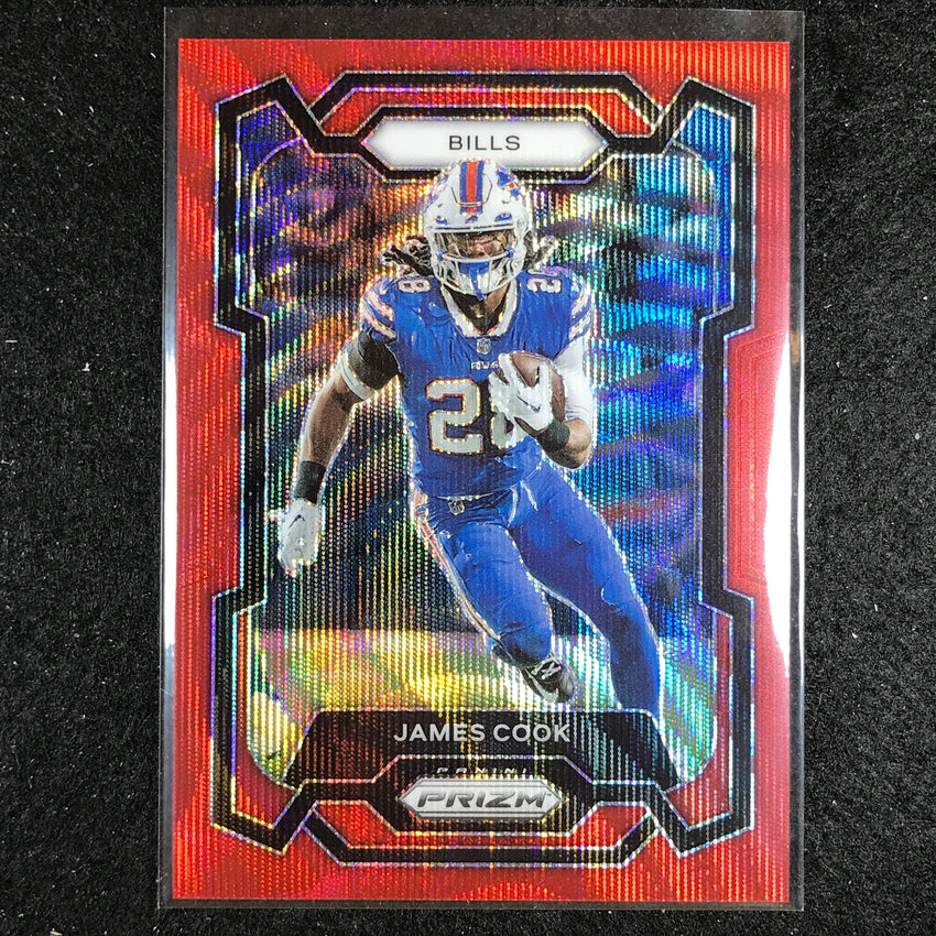 2023 Prizm Football James Cook Base Red Wave 64/149