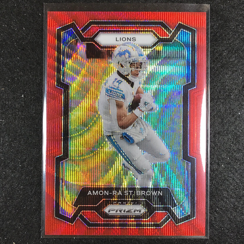 2023 Prizm Football Amon-ra St. Brown Base Red Wave 17/149