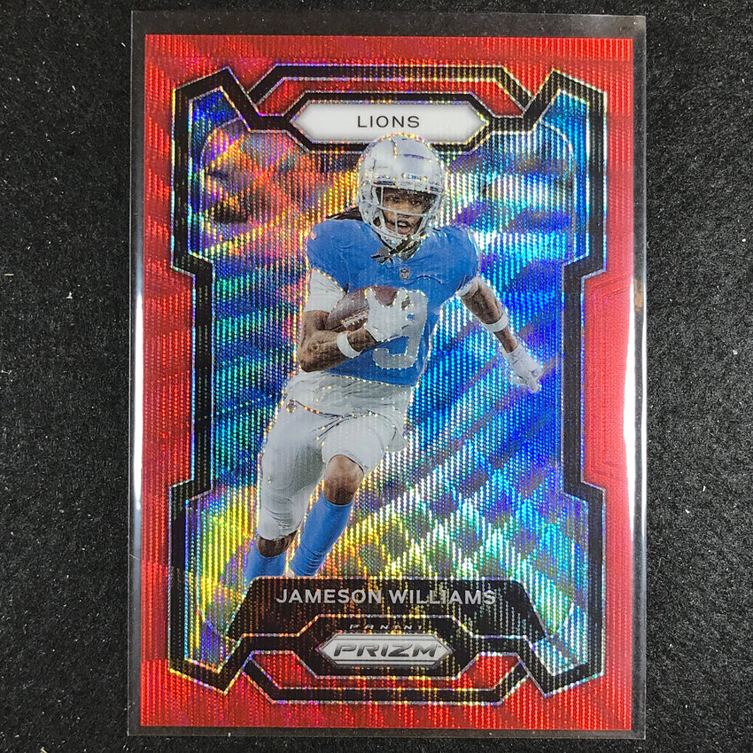 2023 Prizm Football Jameson Williams Base Red Wave 20/149