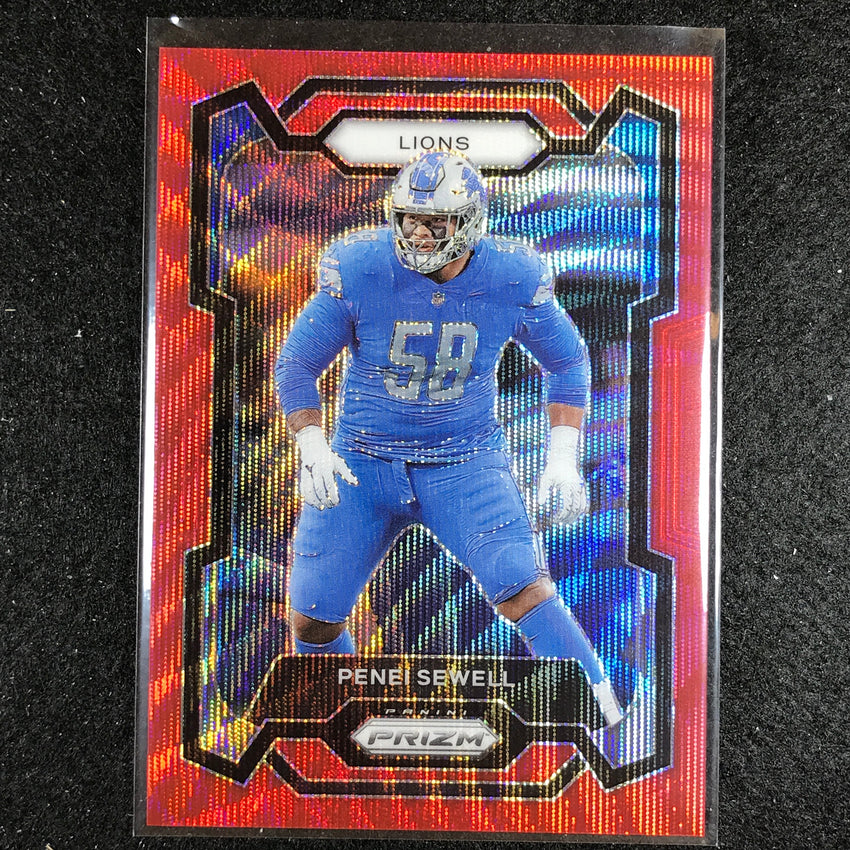 2023 Prizm Football Penei Sewell Base Red Wave 144/149