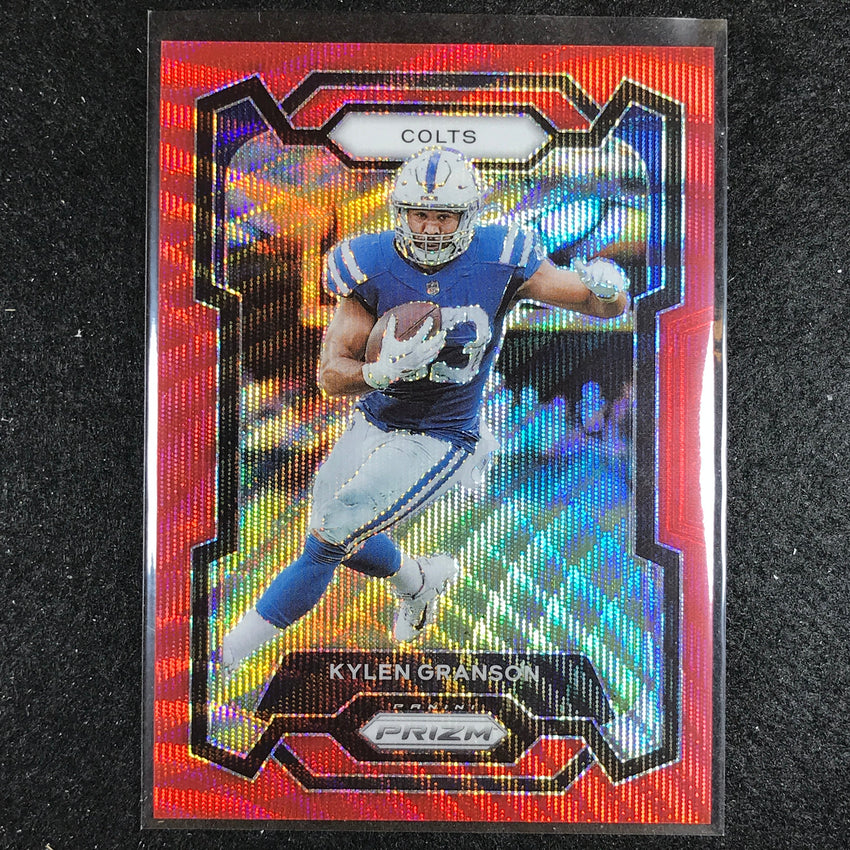 2023 Prizm Football Kylen Granson Base Red Wave 28/149