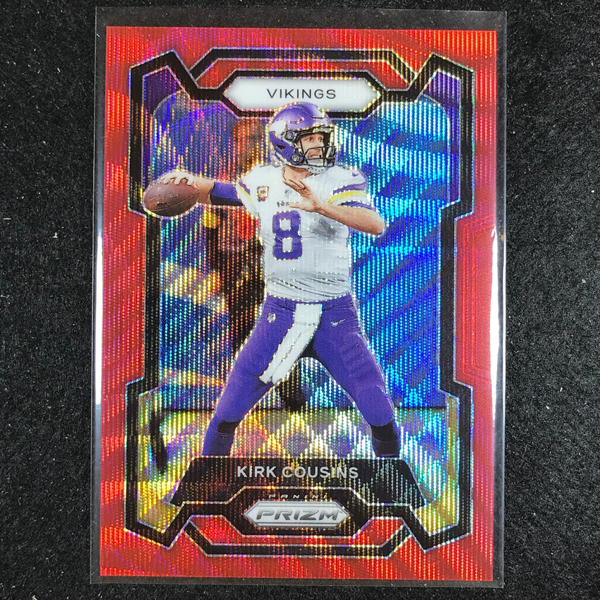 2023 Prizm Football Kirk Cousins Base Red Wave 28/149