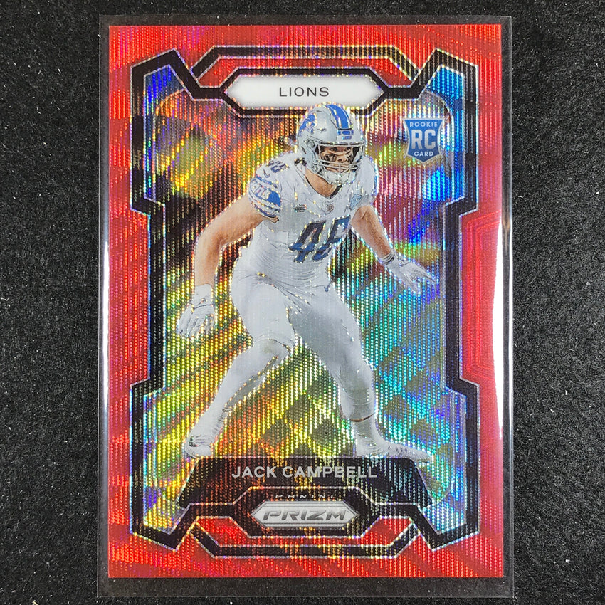 2023 Prizm Football Jack Campbell Rookie Base Red Wave 14/149