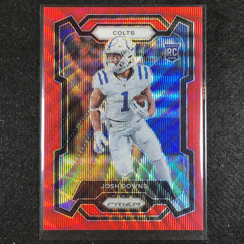 2023 Prizm Football Josh Downs Rookie Base Red Wave 11/149