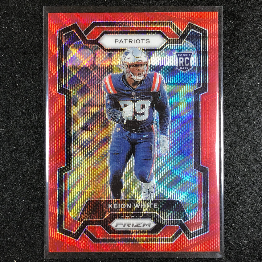 2023 Prizm Football Keion White Rookie Base Red Wave 62/149