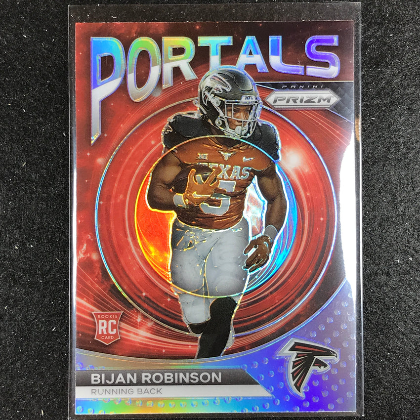 2023 Prizm Football Bijan Robinson Portals Rookie Silver Prizm No 8