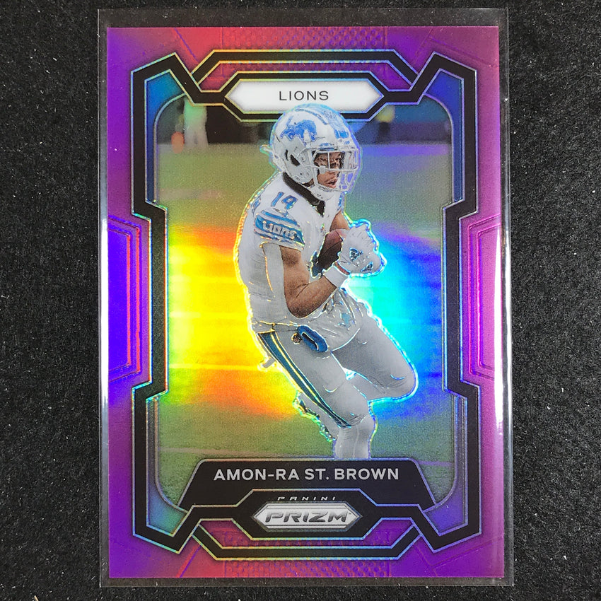 2023 Prizm Football Amon-ra St. Brown Base Purple 99/125