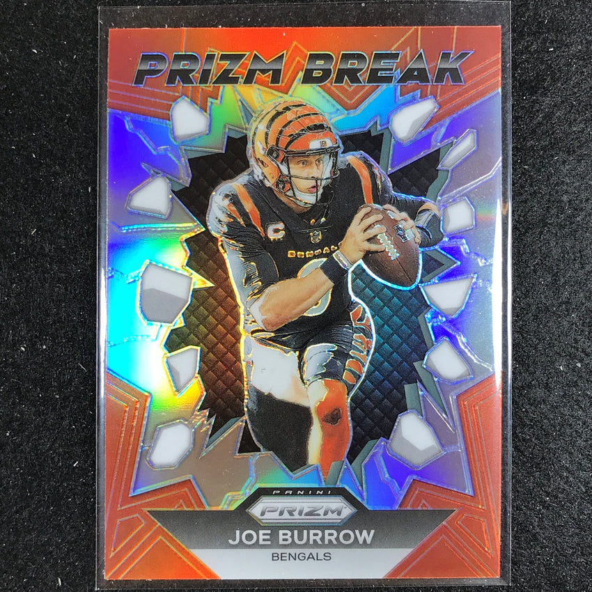 2023 Prizm Football Joe Burrow Prizm Break Silver Prizm No 1