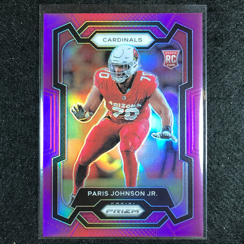 2023 Prizm Football Paris Johnson Jr. Rookie Base Purple 49/125