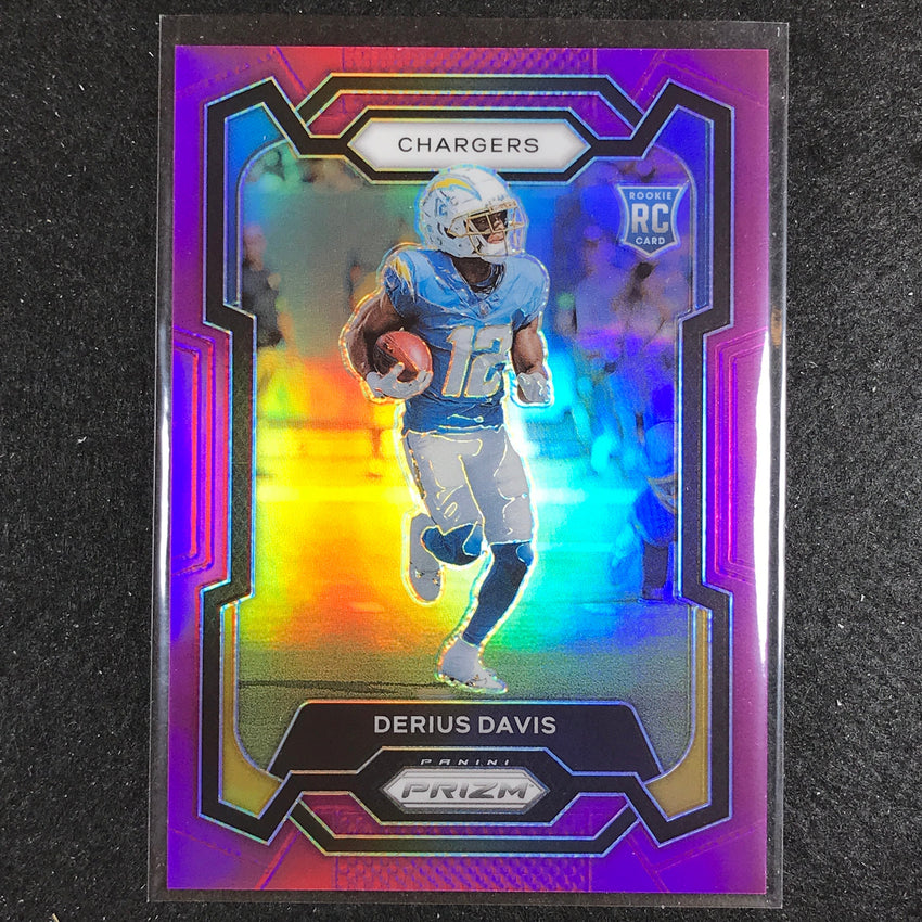2023 Prizm Football Derius Davis Rookie Base Purple 110/125