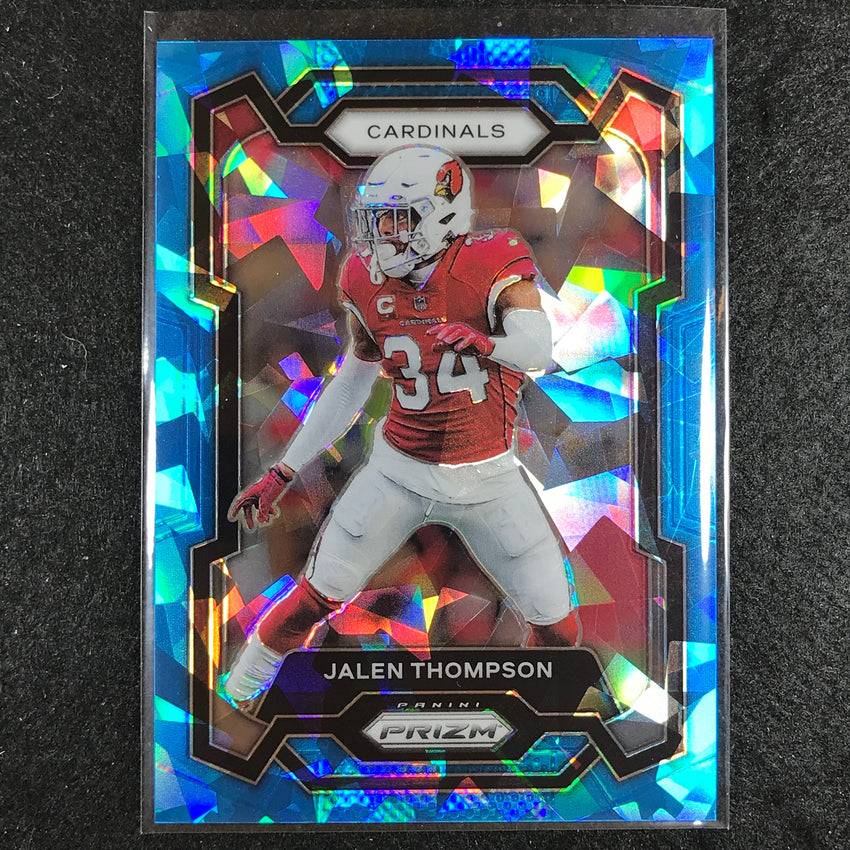 2023 Prizm Football Jalen Thompson Base Blue Ice 27/99