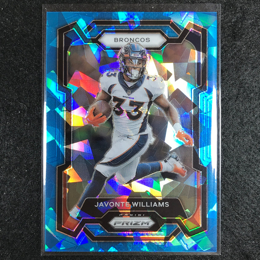 2023 Prizm Football Javonte Williams Base Blue Ice 79/99