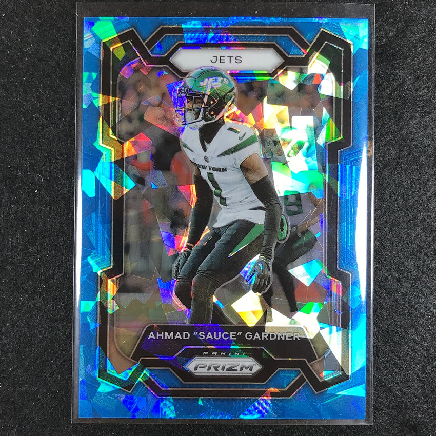 2023 Prizm Football Ahmad Sauce Gardner Base Blue Ice 46/99