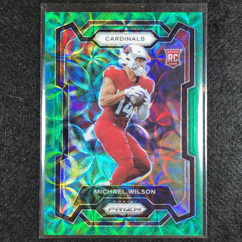 2023 Prizm Football Michael Wilson Rookie Base Green Scope 40/75