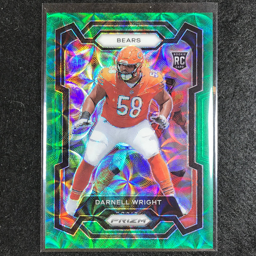 2023 Prizm Football Darnell Wright Rookie Base Green Scope 58/75