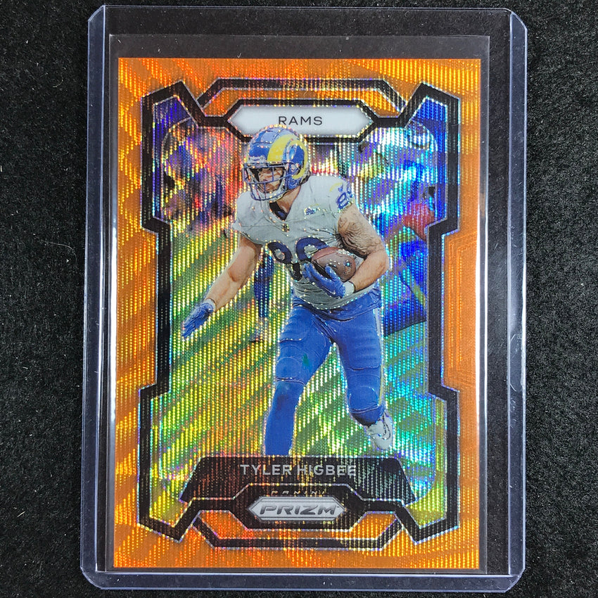 2023 Prizm Football Tyler Higbee Base Orange Wave 29/60