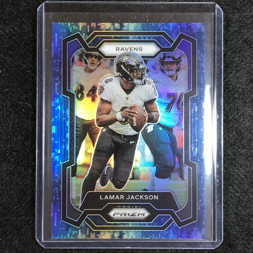 2023 Prizm Football Lamar Jackson Base Navy Camo 12/25