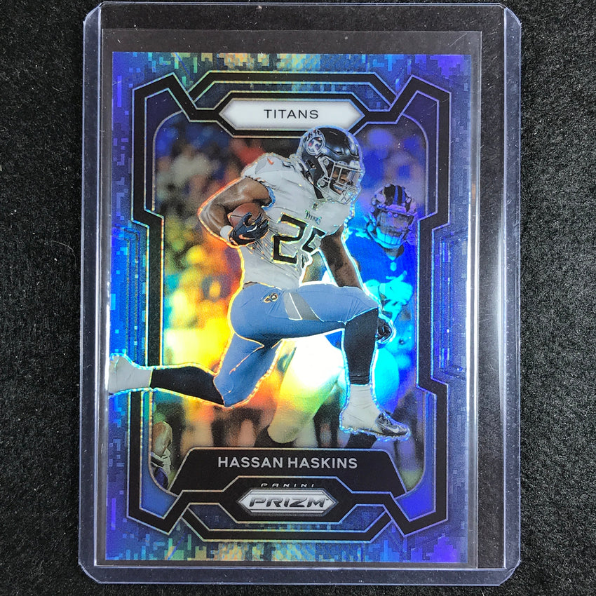 2023 Prizm Football Hassan Haskins Base Navy Camo 9/25