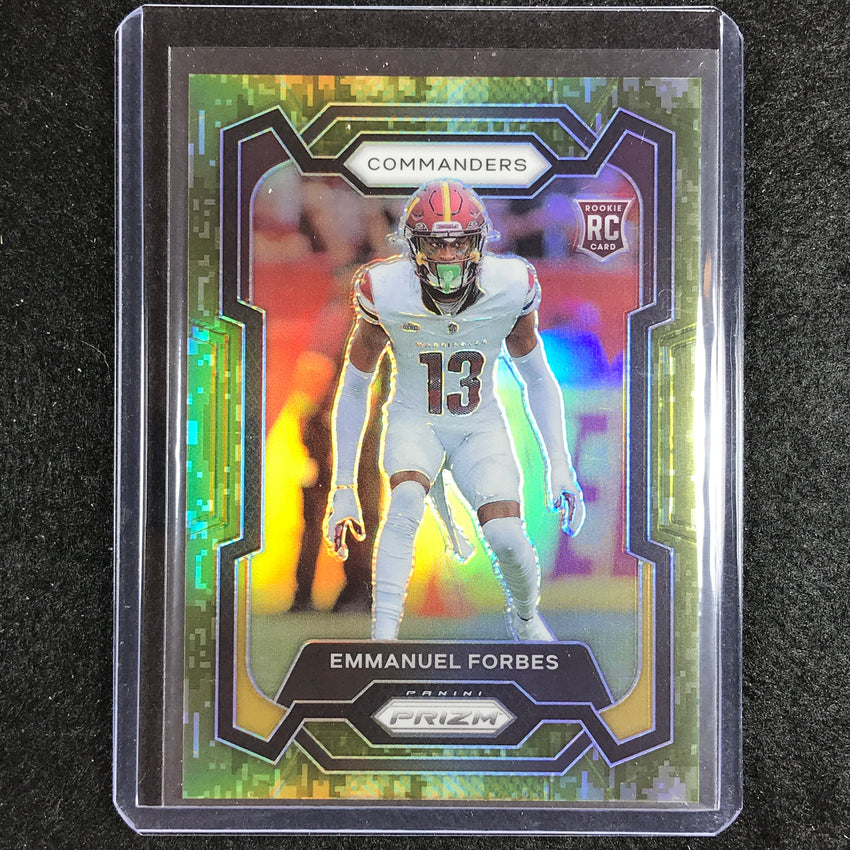 2023 Prizm Football Emmanuel Forbes Rookie Base Forest Camo 13/15