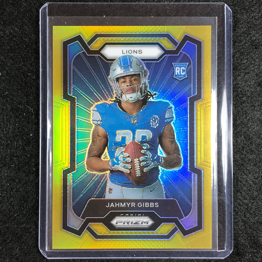 2023 Prizm Football Jahmyr Gibbs Rookie Base Variation Gold 9/10