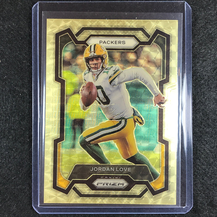2023 Prizm Football Jordan Love Base Gold Vinyl 1/5
