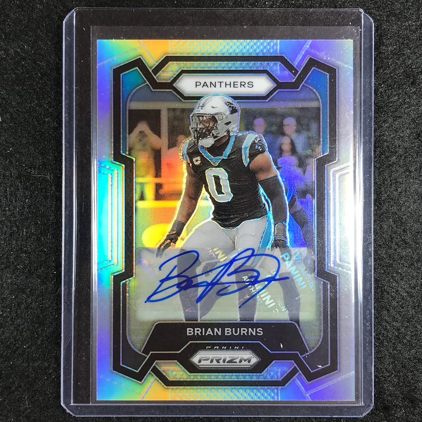2023 Prizm Football Brian Burns Base Auto Silver Prizm No 39