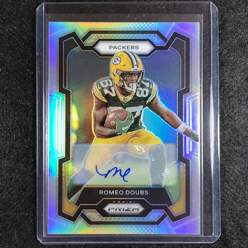 2023 Prizm Football ROMEO DOUBS Base Auto Silver Prizm #114