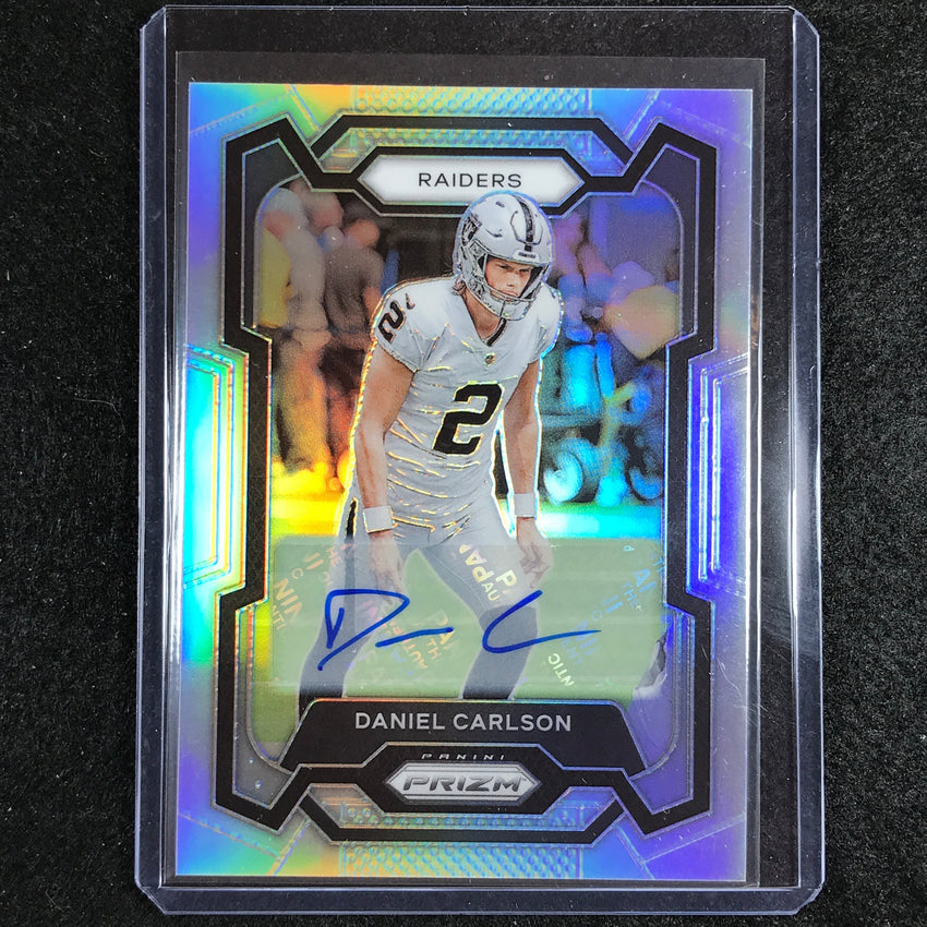 2023 Prizm Football Daniel Carlson Base Auto Silver Prizm No 173