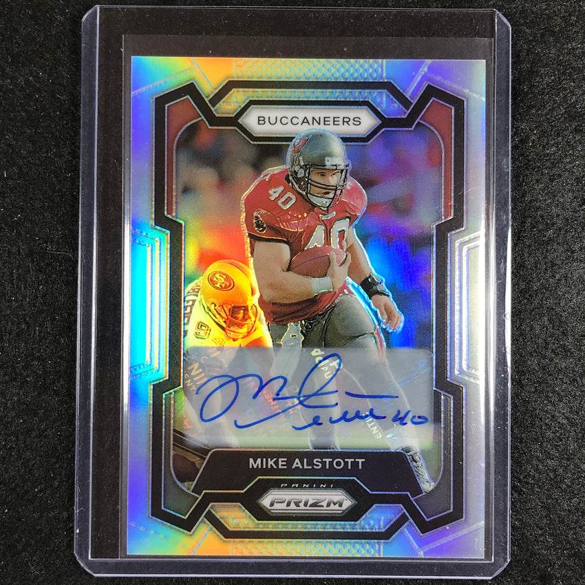 2023 Prizm Football Mike Alstott Base Auto Silver Prizm No 280