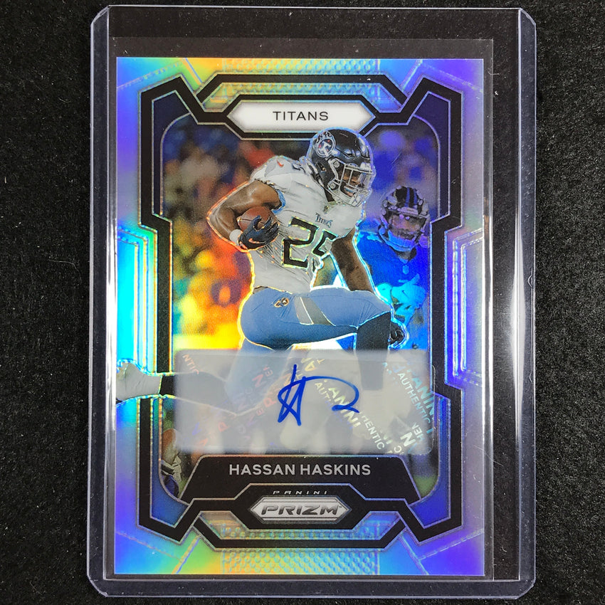 2023 Prizm Football HASSAN HASKINS Base Auto Silver Prizm #285