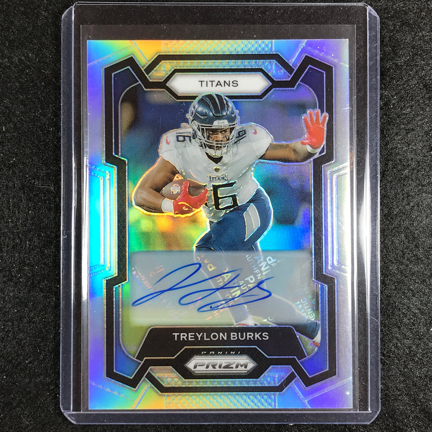 2023 Prizm Football TREYLON BURKS Base Auto Silver Prizm #291