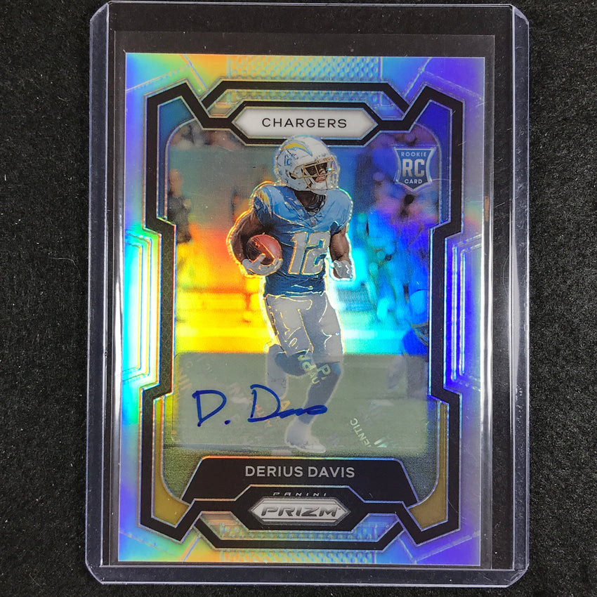 2023 Prizm Football DERIUS DAVIS Base Rookie Auto Silver Prizm #351